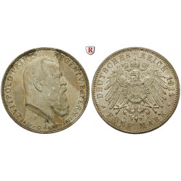 Deutsches Kaiserreich, Bayern, Luitpold, Prinzregent, 5 Mark 1911, 90. Geburtstag, D, vz, J. 50
