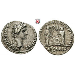 Römische Kaiserzeit, Augustus, Denar 2 v.-4 n.Chr., ss+