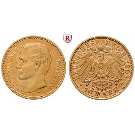 Deutsches Kaiserreich, Bayern, Otto, 10 Mark 1901, D, ss/vz, J. 201
