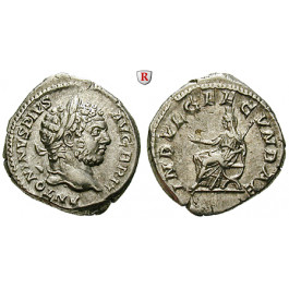 Römische Kaiserzeit, Caracalla, Denar 213-217, f.vz