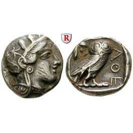 Attika, Athen, Tetradrachme 454-404 v.Chr., ss-vz
