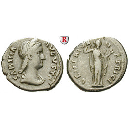 Römische Kaiserzeit, Sabina, Frau des Hadrianus, Denar 136-138, ss+