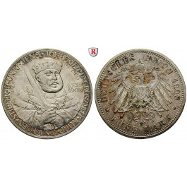 Deutsches Kaiserreich, Sachsen-Weimar-Eisenach, Wilhelm Ernst, 5 Mark 1908, Universität Jena, ss+, J. 161