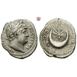 Römische Kaiserzeit, Hadrianus, Denar 125-128, ss+