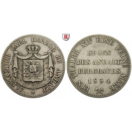 Anhalt, Anhalt-Bernburg, Alexander Carl, Ausbeutetaler 1834, ss