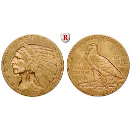 USA, 5 Dollars 1912, 7,52 g fein, ss-vz