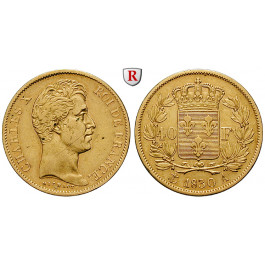 Frankreich, Charles X., 40 Francs 1830, 11,61 g fein, ss