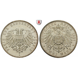 Deutsches Kaiserreich, Lübeck, 2 Mark 1901, A, f.st, J. 80