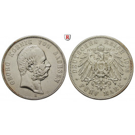 Deutsches Kaiserreich, Sachsen, Georg, 5 Mark 1903, E, ss, J. 130