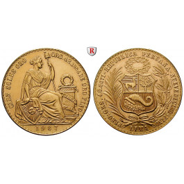 Peru, Republik, 100 Soles 1967, 42,13 g fein, vz
