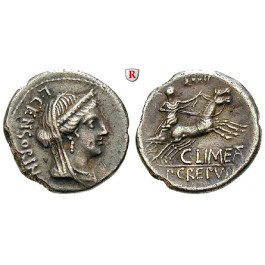 Römische Republik, P. Crepusius, Denar 82 v.Chr., ss+