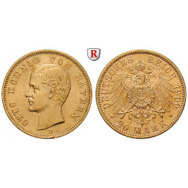 Deutsches Kaiserreich, Bayern, Otto, 20 Mark 1900, D, ss+/vz+, J. 200