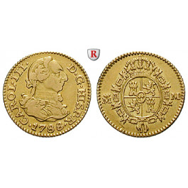 Spanien, Carlos III., 1/2 Escudo 1788, ss-vz