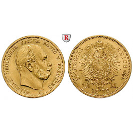 Deutsches Kaiserreich, Preussen, Wilhelm I., 10 Mark 1872, A, vz/vz-st, J. 242