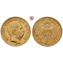Deutsches Kaiserreich, Sachsen, Albert, 20 Mark 1894, E, ss-vz, J. 264