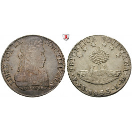 Bolivien, Republik, 8 Soles 1835, ss-vz