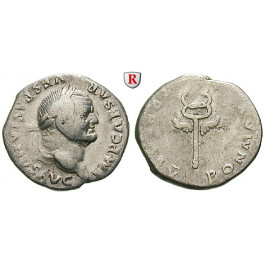 Römische Kaiserzeit, Vespasianus, Denar 71, ss