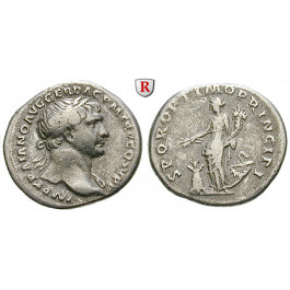 Römische Kaiserzeit, Traianus, Denar 106-107, ss