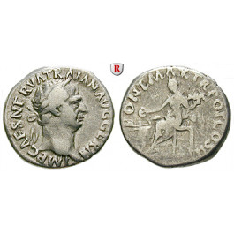 Römische Kaiserzeit, Traianus, Denar 98-99, ss+/ss