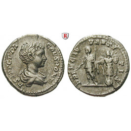 Römische Kaiserzeit, Geta, Caesar, Denar 199-202, ss-vz