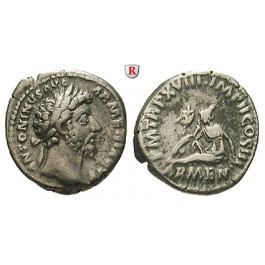 Römische Kaiserzeit, Marcus Aurelius, Denar 163-164, ss
