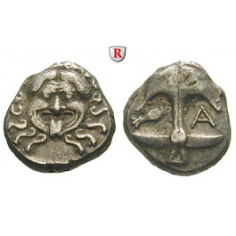 Thrakien-Donaugebiet, Apollonia Pontika, Drachme 5.-4.Jh. v.Chr., ss+