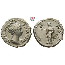 Römische Kaiserzeit, Faustina II., Frau des Marcus Aurelius, Denar 145-161, ss