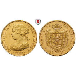 Spanien, Isabella II., 10 Escudos 1867, 7,52 g fein, f.vz/vz+