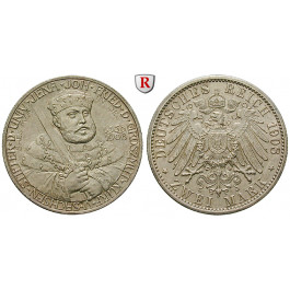 Deutsches Kaiserreich, Sachsen-Weimar-Eisenach, Wilhelm Ernst, 2 Mark 1908, Universität Jena, vz/vz-st, J. 160