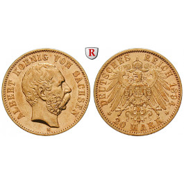 Deutsches Kaiserreich, Sachsen, Albert, 20 Mark 1894, E, f.vz/vz+, J. 264
