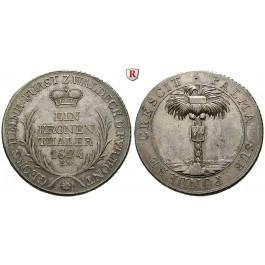 Waldeck, Fürstentum, Georg Heinrich, Kronentaler 1824, vz-st/vz
