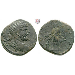 Römische Kaiserzeit, Septimius Severus, Sesterz 196, ss+/f.ss