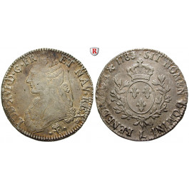 Frankreich, Louis XVI., Ecu aux branches d`olivier 1783, ss
