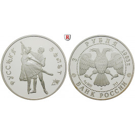 Russland, Republik, 3 Rubel 1993, 31,1 g fein, PP