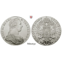 Römisch Deutsches Reich, Maria Theresia, Taler 1780, 23,38 g fein, st
