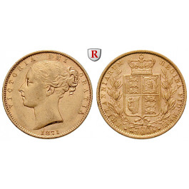 Grossbritannien, Victoria, Sovereign 1838-1874, 7,32 g fein, ss