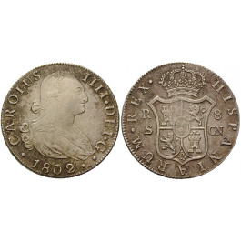 Spanien, Carlos IV., 8 Reales 1802, ss