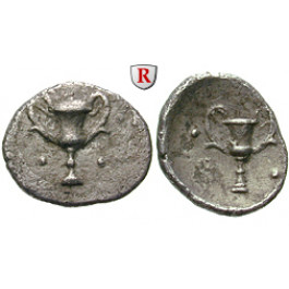 Italien-Kalabrien, Taras (Tarent), Obol 4.-3. Jh. v.Chr., ss-vz
