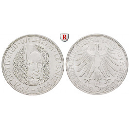 Bundesrepublik Deutschland, 5 DM 1966, Leibniz, D, PP, J. 394