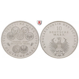 Bundesrepublik Deutschland, 10 DM 1998, 50 Jahre Deutsche Mark, ADFGJ komplett, PP, J. 469