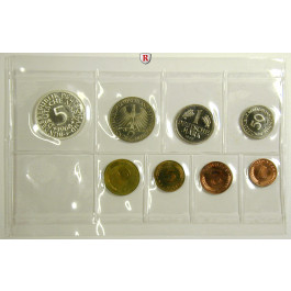 Bundesrepublik Deutschland, Kursmünzensatz 1968, nicht originalverpackt, F, PP
