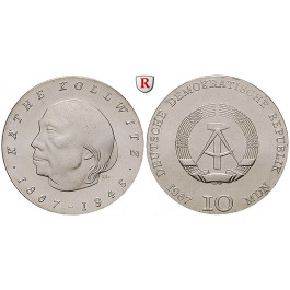 DDR, 10 Mark 1967, Kollwitz, 13,6 g fein, st, J. 1519