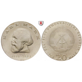DDR, 20 Mark 1968, Marx, vz-st, J. 1521
