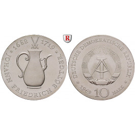 DDR, 10 Mark 1969, Böttger, 10,63 g fein, st, J. 1527