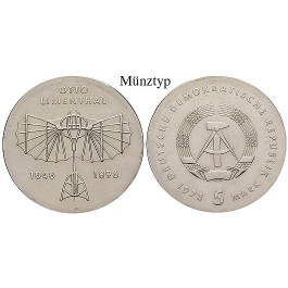 DDR, 5 Mark 1973, Lilienthal, st, J. 1546