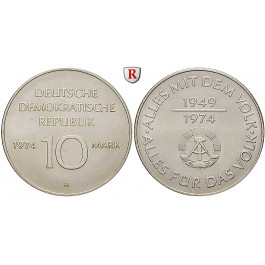 DDR, 10 Mark 1974, 25 Jahre DDR, vz, J. 1551