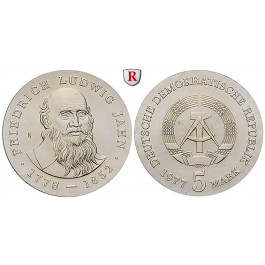 DDR, 5 Mark 1977, Jahn, st, J. 1564