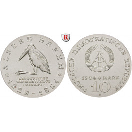 DDR, 10 Mark 1984, Brehm, vz-st, J. 1597