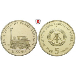 DDR, 5 Mark 1988, Ferneisenbahn, PP, J. 1618