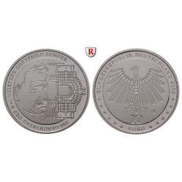 Bundesrepublik Deutschland, 10 Euro 2003, Gottfried Semper, G, PP, J. 503